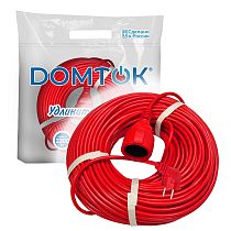 Удлинитель-шнур "DOMTOK" ПВС 3*1, 2,2кВт, з/к 50м