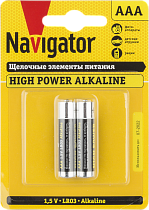 Элемент питания алкалиновый NBT-NE-LR03-BP2 (блистер 2шт) Navigator Элемент питания алкалиновый NBT-NE-LR03-BP2 (блистер 2шт) Navigator