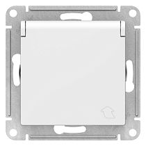 AtlasDesign Лотос Розетка с заземлением со шторками с крышкой, 16А, IP20, механизм Systeme Electric (Schneider Electric)