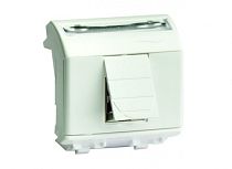 Ком.роз. RJ45 кат.6 экран., 8P8C, Brava, белая, 2мод DKC