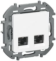 IEKINSPIRIA Розетка компьютерная двойная RJ45 категория 5Е UTP 6738351 белый IEK
