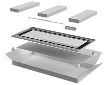 ITK Дверь стеклянная для шкафа LINEA N 42U 800мм серая IEK