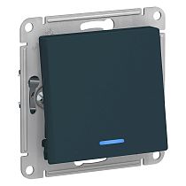 AtlasDesign Изумруд Переключатель 1 клавишныйс подсветкой сх.6а, 10АХ Systeme Electric (Schneider Electric)