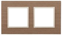Рамка ЭРА Elegance 14-5302-07 для выключателей и розеток двойная дерево ясень