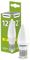 Лампа светодиодная C35 свеча 12Вт 230В 3000К E27 GENERICA IEK