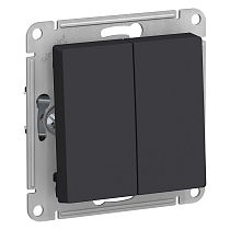 AtlasDesign Карбон Переключатель 2 клавишный сх.6, 10АХ Systeme Electric (Schneider Electric)