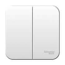 Двухклавишный выключатель Blanca открытой установки без пластины, белый, 6А, Schneider Electric BLNVA065001 Systeme Electric (Schneider Electric)