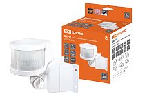 Датчики движения инфракрасные ДДУ-01 1100Вт, 5-480с, 12м, 5+Лк, 270гр, IP44,  TDM