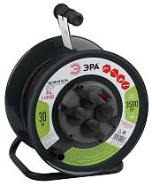 Удлинитель силовой ЭРА RMx-4es-3x1.5-30m-IP44(KG)  на металлической катушке с заземлением, с выкл, 4 роз. 30м 16А