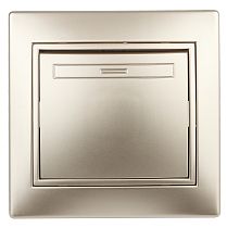 Выключатель ЭРА Intro Plano 1-101-04 10А 250В шампань одноклавишный