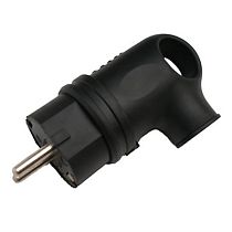 Вилка разборная General GRV-P-16-СE-G-B-IP44, 16А, угловая, с/з, черная, IP44, 1/20/200