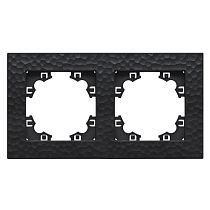 "Афина" Рамка фактурная 2-х местная универсальная графит