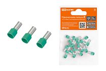 Наконечник-гильза Е16-12 16мм2 с изолированным фланцем (20шт)  TDM