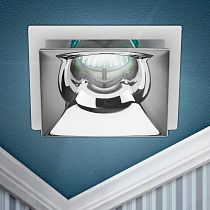 Светильник встраиваемый декоративный ЭРА KL102 WH/CH MR16 GU5.3 белый хром