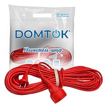 Удлинитель-шнур "DOMTOK" ПВС 2*1, 2,2кВт, б/з 20м