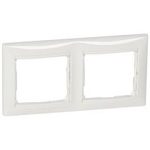 Рамка двухпостовая горизонтальная белая VALENA Legrand