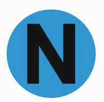 Наклейка "N" d=20mm. EKF PROxima Наклейка "N" d=20mm. EKF PROxima
