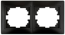 Рамка для розеток и выключателей на 2 поста Intro Plano 1-502-05 антрацит