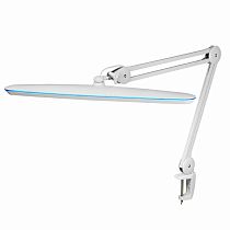 Лампа настольная бестеневая, струбцина, Blue Stream, 117 SMD LED, диммер (4 уровня), белая (9503LED,IN) REXANT Лампа настольная бестеневая, струбцина, Blue Stream, 117 SMD LED, диммер (4 уровня), белая (9503LED,IN) REXANT