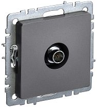 BRITE Розетка TV оконечная РТВ11-0-БрС сталь IEK BRITE Розетка TV оконечная РТВ11-0-БрС сталь IEK