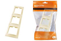 Рамка 3-х постовая вертикальная сл. кость "Таймыр"  TDM