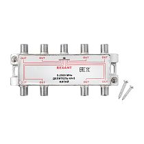 Делитель ТВ х 8 под F разъём 5-2500МГц СПУТНИК REXANT