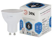 Лампа светодиодная ЭРА STD LED MR16-6W-840-GU10 софит нейтральный белый свет