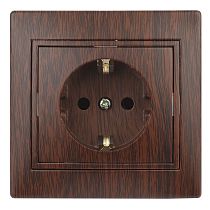 Розетка ЭРА Intro Plano 1-202-10 16А 250В венге с заземлением