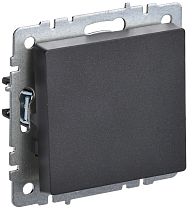 BRITE Выключатель 1-клавишный проходной 10А ВС10-1-6-БрЧ черный  IEK