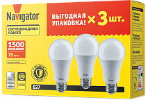 Лампа Navigator 95 321 NLL-A60-15-230-4K-E27-PACK3 Лампа Navigator 95 321 NLL-A60-15-230-4K-E27-PACK3