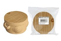 Коробка распаячная ОП D85х40мм, крышка, "ЭКО" (сосна), IP54, 4вх.  инд. штрихкод  TDM