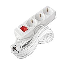 Удлинитель бытовой 3500 Вт 16А IP20 3 гнезда ПВС с заземлением с выключателем 5м Союз
