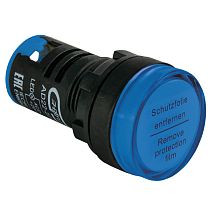 Лампа сигнальная AD22-22D d22мм синяя LED 24В AC/DC цилиндр  ЭНЕРГИЯ