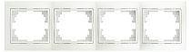 Рамка ЭРА Intro Plano 1-504-06 для розеток и выключателей перламутр горизонтальная на 4 поста