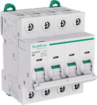 Systeme9 Автоматический выключатель (АВ) B 4A 4P 10kA 400В Systeme Electric