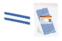 Маркер наборный - символ "6" голубой 4 мм2 (100 шт.)  TDM