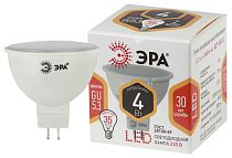 Лампа светодиодная ЭРА STD LED MR16-4W-827-GU5.3 софит теплый белый свeт