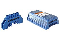 Шина "N" нулевая в изоляторе на DIN-рейку 8x12мм 6 групп  TDM