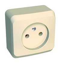 ЭТЮД открытая установка Кремовый Розетка одинарная без заземления Systeme Electric (Schneider Electric) ЭТЮД открытая установка Кремовый Розетка одинарная без заземления Systeme Electric (Schneider Electric)