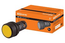 Кнопка с фиксацией SB7-CAL55 d22мм 1з+1р желтая  TDM