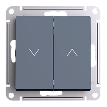 AtlasDesign Грифель 2-клавишный Выключатель жалюзи, 10А, механизм Systeme Electric (Schneider Electric)