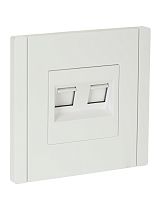 FORTE&PIANO Розетка компьютерная двойная RJ45 кат.5E FP233 белый IEK FORTE&PIANO Розетка компьютерная двойная RJ45 кат.5E FP233 белый IEK