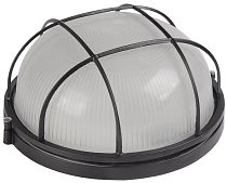 Светильник ЖКХ НПП 1102 100Вт E27 IP54 черный круг с решеткой  IEK