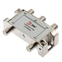 Делитель ТВ ЭРА  D-F-SAT-04 4 ответвления под F разъём 5-2500 МГц Делитель ТВ ЭРА  D-F-SAT-04 4 ответвления под F разъём 5-2500 МГц