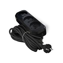 Удлинитель бытовой  Е-203 ПВС 2*0,75 3 гнезда 5м черный UNIVERSAL