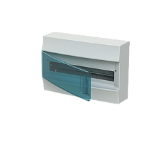 Бокс настенный Mistral41 18М зеленая прозрачная дверь (с клемм) ABB Бокс настенный Mistral41 18М зеленая прозрачная дверь (с клемм) ABB