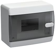 UNION Compact Корпус пластиковый ЩРН-П-6 IP41 черная прозрачная дверь  IEK