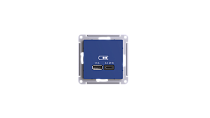 AtlasDesign Аквамарин Розетка USB A+C, 45W  Fast Charge (QC.PD) Systeme Electric (Schneider Electric)