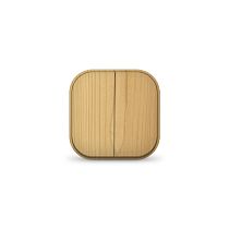 Выключатель двухклавишный серия "IONICH", открытой установки, 10А, 220В, "сосна" (еврослот)