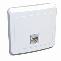 ЭТЮД скрытая установка Белый Розетка ТЛФ1 одинарная Systeme Electric (Schneider Electric)